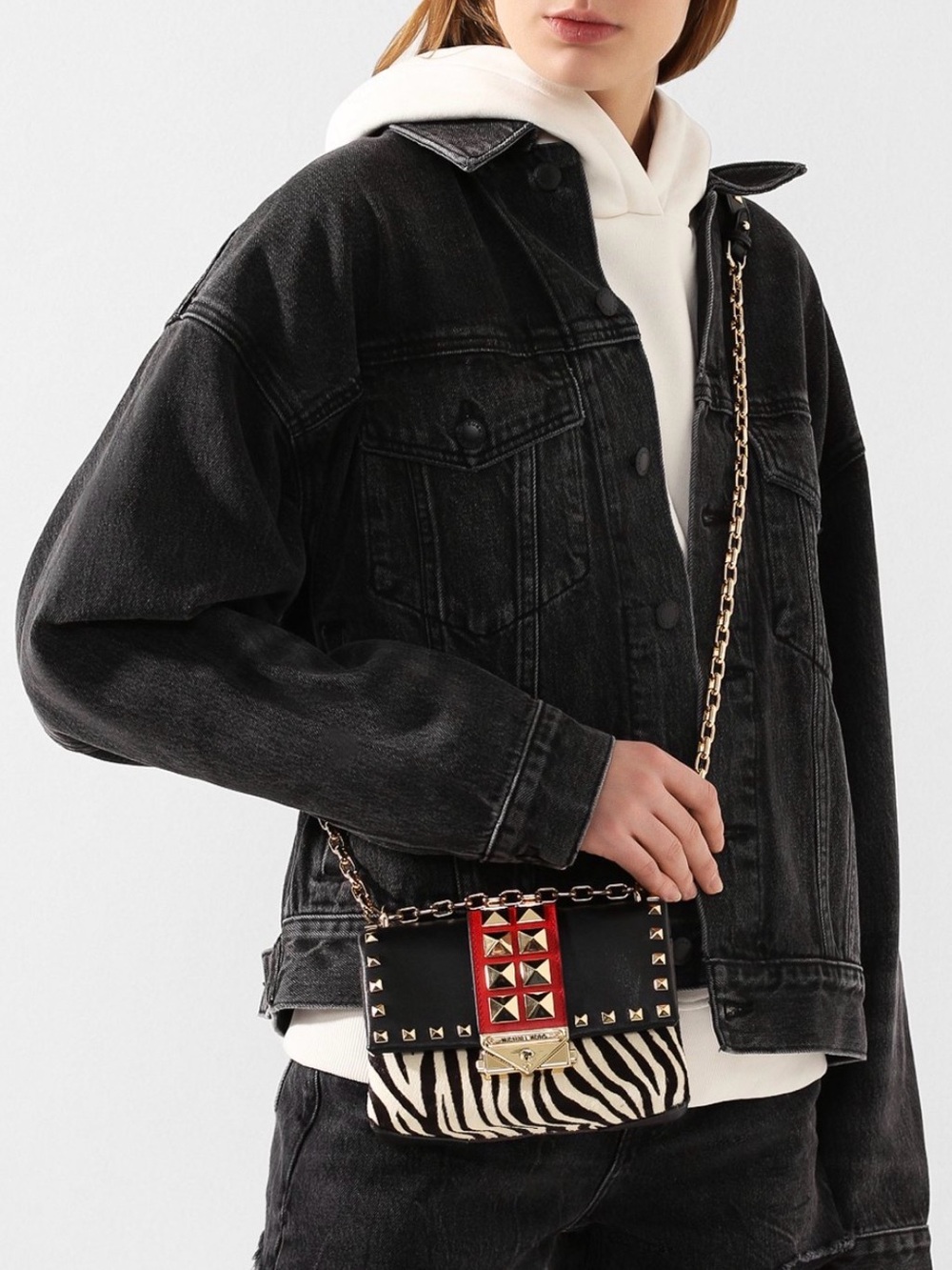 Michael Kors Calf Pony Hair Leather and Canvas Zebra Leopard Charm